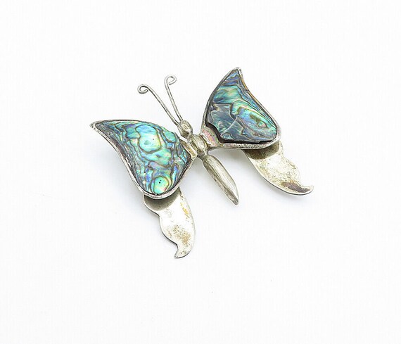 MEXICO 925 Sterling Silver - Vintage Abalone Shel… - image 2