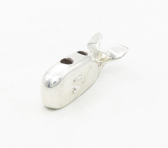 925 Sterling Silver - Vintage Shiny Polished Whal… - image 2