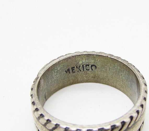 Vintage Silver Twist Edge Ring 925