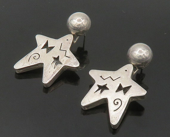 MEXICO 925 Sterling Silver - Vintage Cutout Star … - image 1