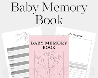 Babybuch, druckbare Babybuch Seiten, Baby Erinnerungsbuch, Baby Buch erstes Jahr, Meilenstein Buch, druckbare Erinnerungsbuch, Instant Download