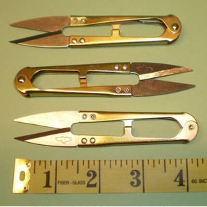 New 3 pcs. sewing thread nippers snippers trimming scissors first aid gold