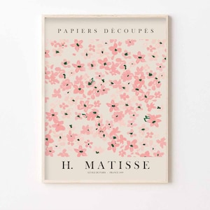Printable Art - Henri Matisse - Flowers - Floral - Flower Market Prints - Matisse Print  - French - France - Paris - Papiers - Light Pink