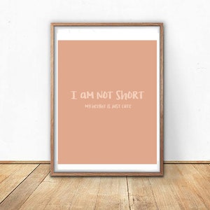 Short Print / Funny Prints / Typography Print / Text Print / Funny Quote  / Cute Quote Print / Pink Text Print / Peach
