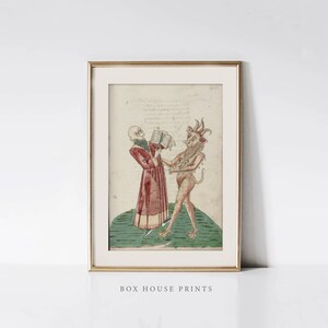 Fairy Tale Art Prints | Neutral Muted | Man and the Ram Art | DOWNLOAD ONLY | Box House Prints