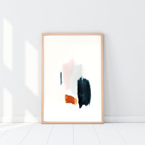 Abstract Print / Blue and Pink Print / Abstract Blue and Pink / Modern Minimalist Print / Abstract Prints / Brush Strokes Print / Modern