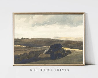 English Landscape 8x10 VINTAGE Art Print | Download Only Antique Neutral Muted | Wall Art | Landscape | Box House Prints