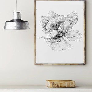 Floral Prints / 8x10 / Set of Three / Printable Wall Art / Botanical ...