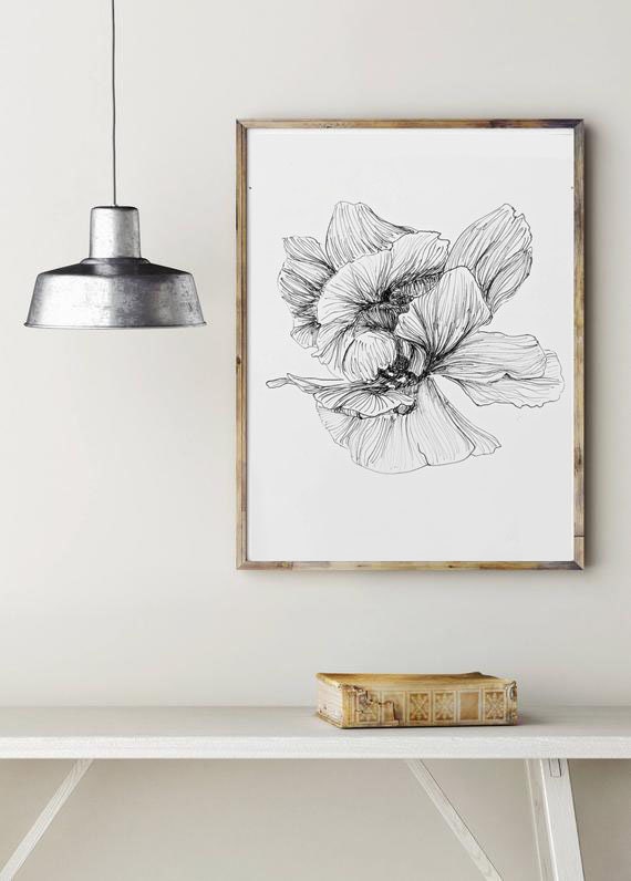 Floral Prints / 8x10 / Set of Three / Printable Wall Art / Botanical ...