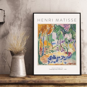 Download Only -  Henri Matisse  - Art Print - Poster - 18x24  - Nature - Modern - contemporary art - collioure -les gentes - bohemian