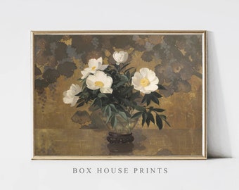 Vase with Flowers Print VINTAGE Art Print OIL Painting | Download Only High Resolution | Painting Box House Prints