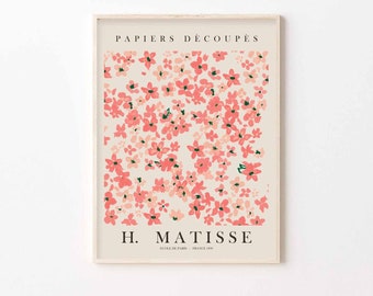 Printable Art - Henri Matisse - Flowers - Floral - Flower Market Prints - Matisse Print - Pink - French - France - Paris - Papiers