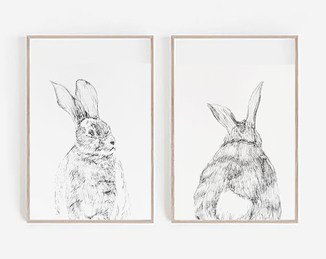Shaggy Bunny Set / 8x10 / Printable Wall Art / Baby Wall Art/ Print Set ...