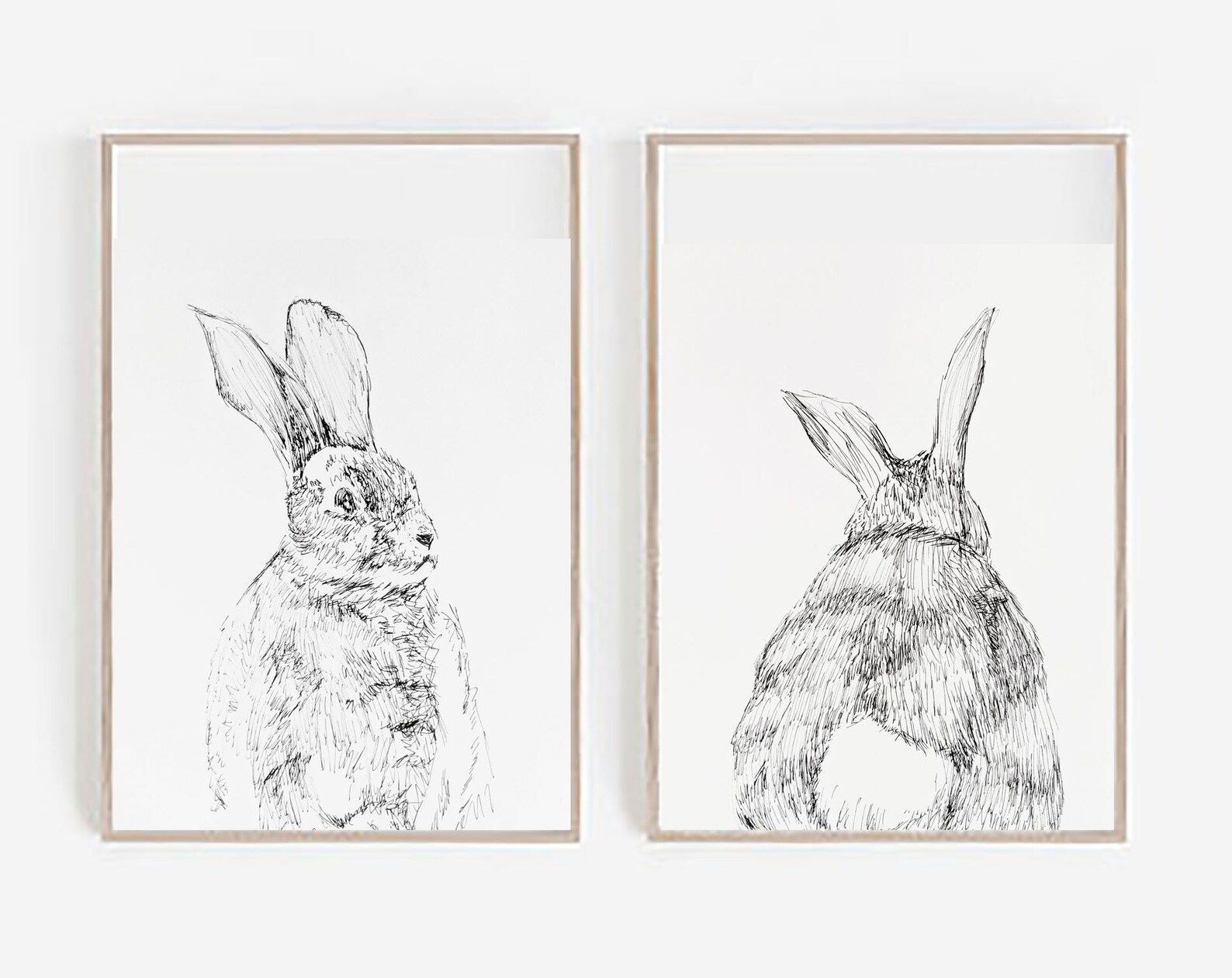 Shaggy Bunny Set / 8x10 / Printable Wall Art / Baby Wall Art/ Print Set ...