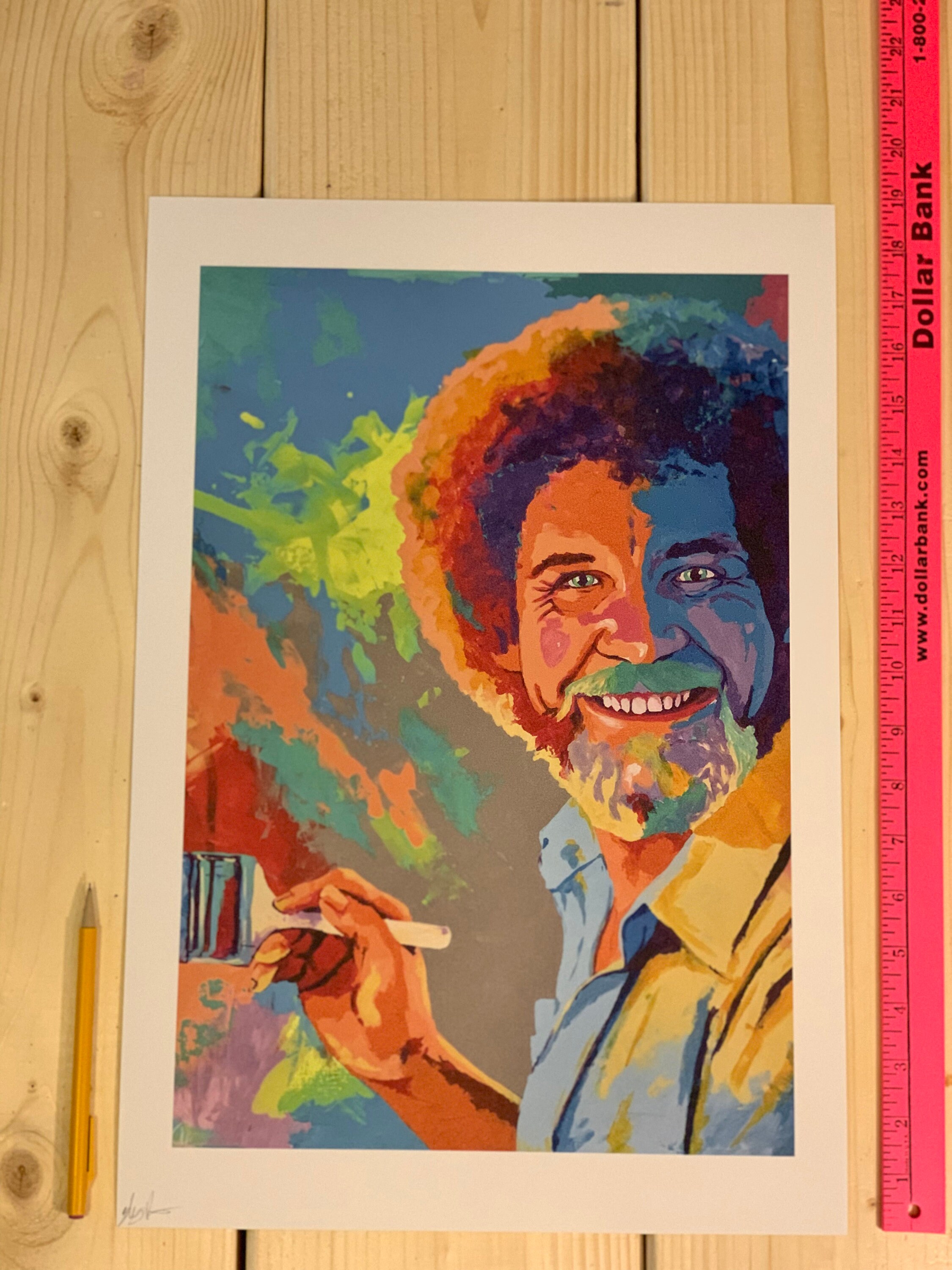 Bob Ross Print on Fine Art Paper Etsy