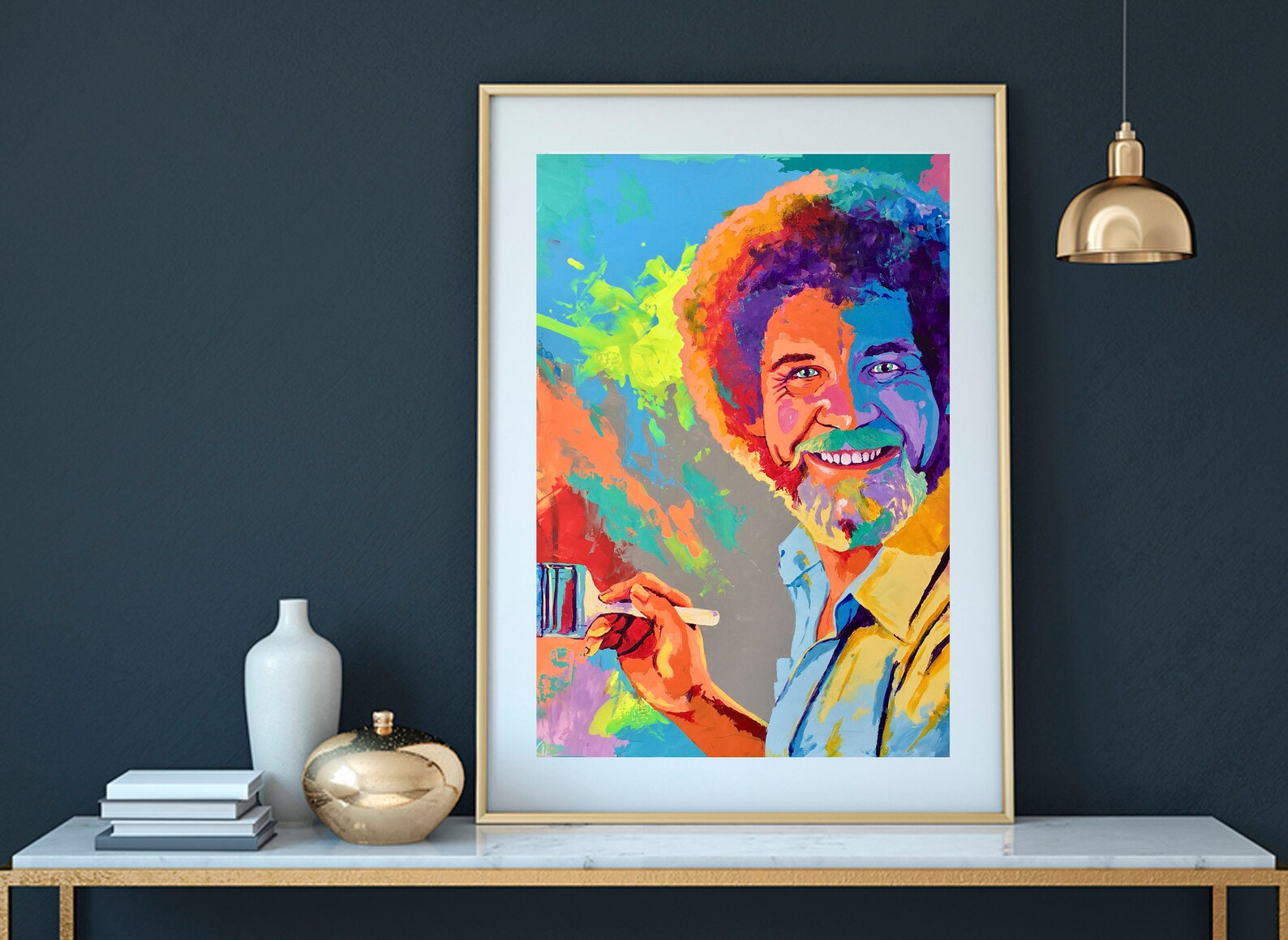 Bob Ross Print on Fine Art Paper Etsy