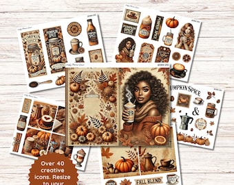 Pumpkin Spice Junk Journal Kit: Cozy Autumn Ephemera (Printable PDF)