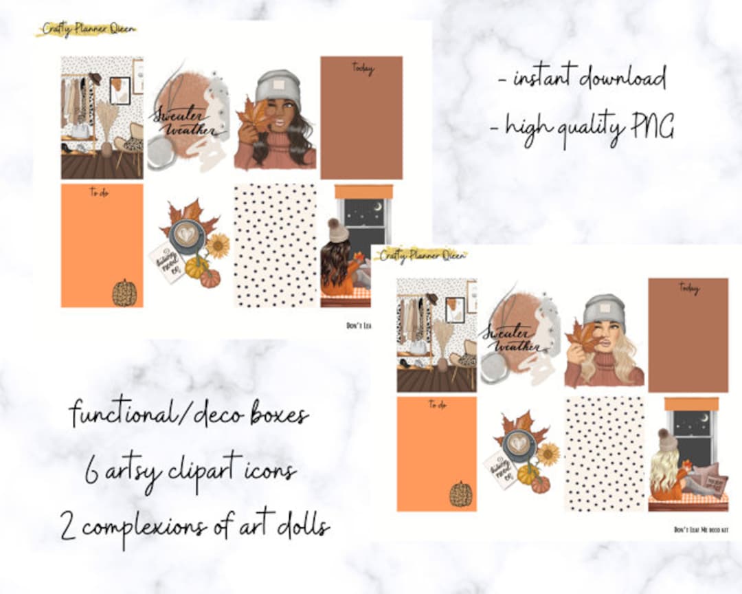 Fall Printable Planner Stickers for Happy Planer, Erin Condren Planner ...