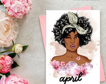 Tableau de bord du planificateur de printemps, insertion de planificateur heureux, tableau de bord A5, insertion B6, fille afro-américaine, tableau de bord de planificateur numérique, pivoines, PDF