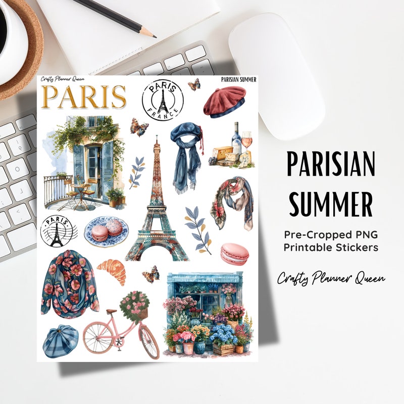 Paris Sticker Set Paris Sticker - Etsy