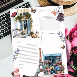 Parisian Summer Printable Sticker Kit | Pre-Cropped PNG Stickers | Digital Download | Planner stickers|Paris Stickers image 2