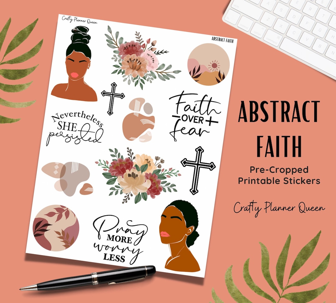 African American Printable, Faith Planner Stickers, Digital Journaling ...