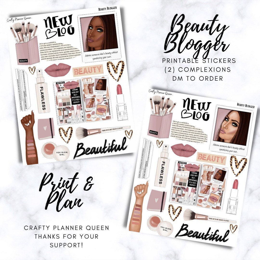 Digital Planner Kit, PDF, Printable Stickers, Journaling Kit, Happy