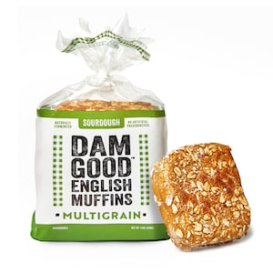 Dam Good™ English Muffins - Vegan &quot;Multigrain&quot; Variety (3 bags/12 muffins)