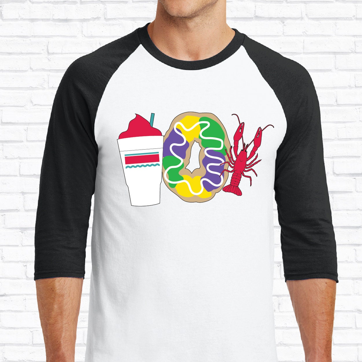Mardi Gras Trio Graphic Crawfish Daiquiri King Cake Etsy