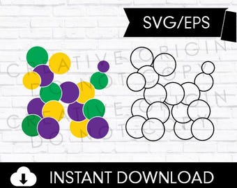 Perro de cuentas de Mardi Gras / Desfiles / Sur / Carnaval / Diseño / Gráfico / SVG / EPS / Descarga instantánea / Cricut / Silhouette