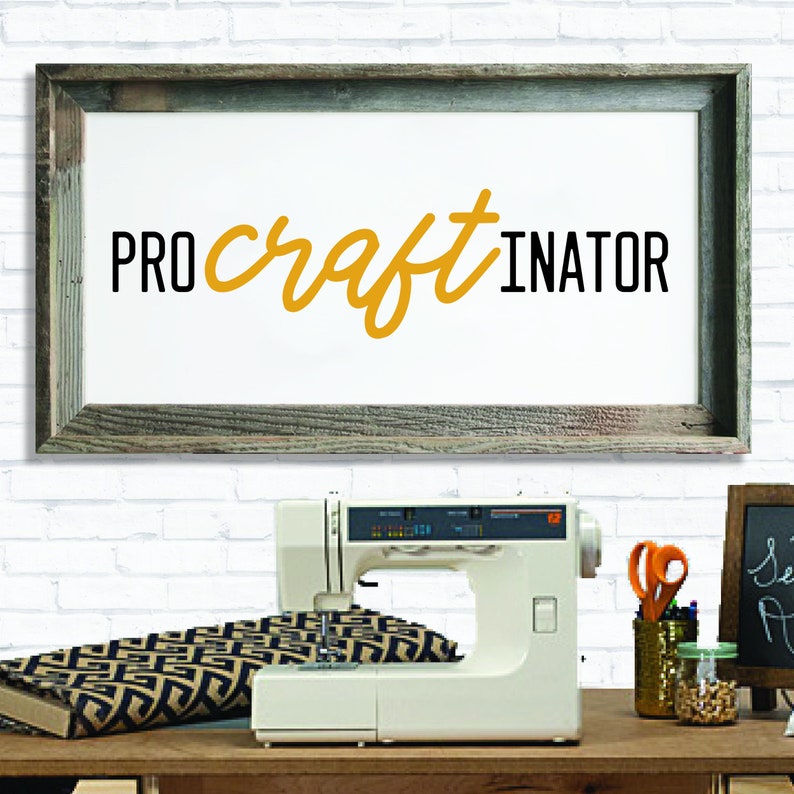 Procrastinator Button Procraftinator Graphic | Instant Download | Cricut | Silhouette | SVG ...