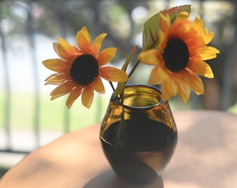 Black and Bronze Colour Block Vase