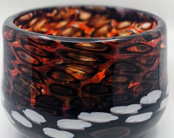Earthy Murrini Glass Bowl