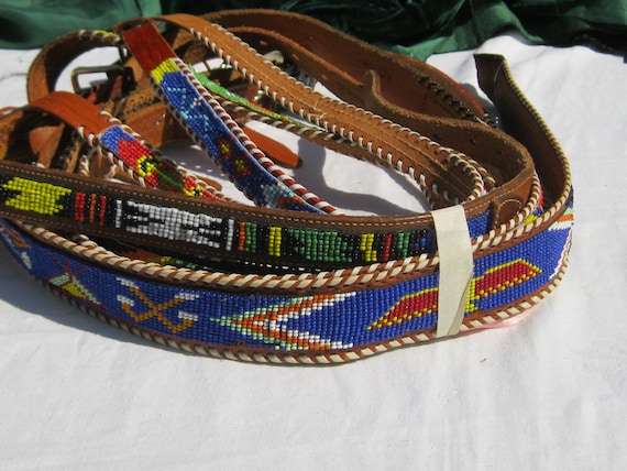 Vintage Beaded Belt Lot, Craft Lot , Reuse, Repurp