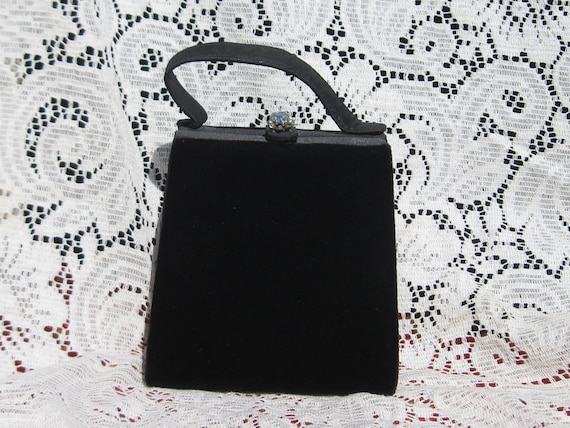 Black Velvet Handbag