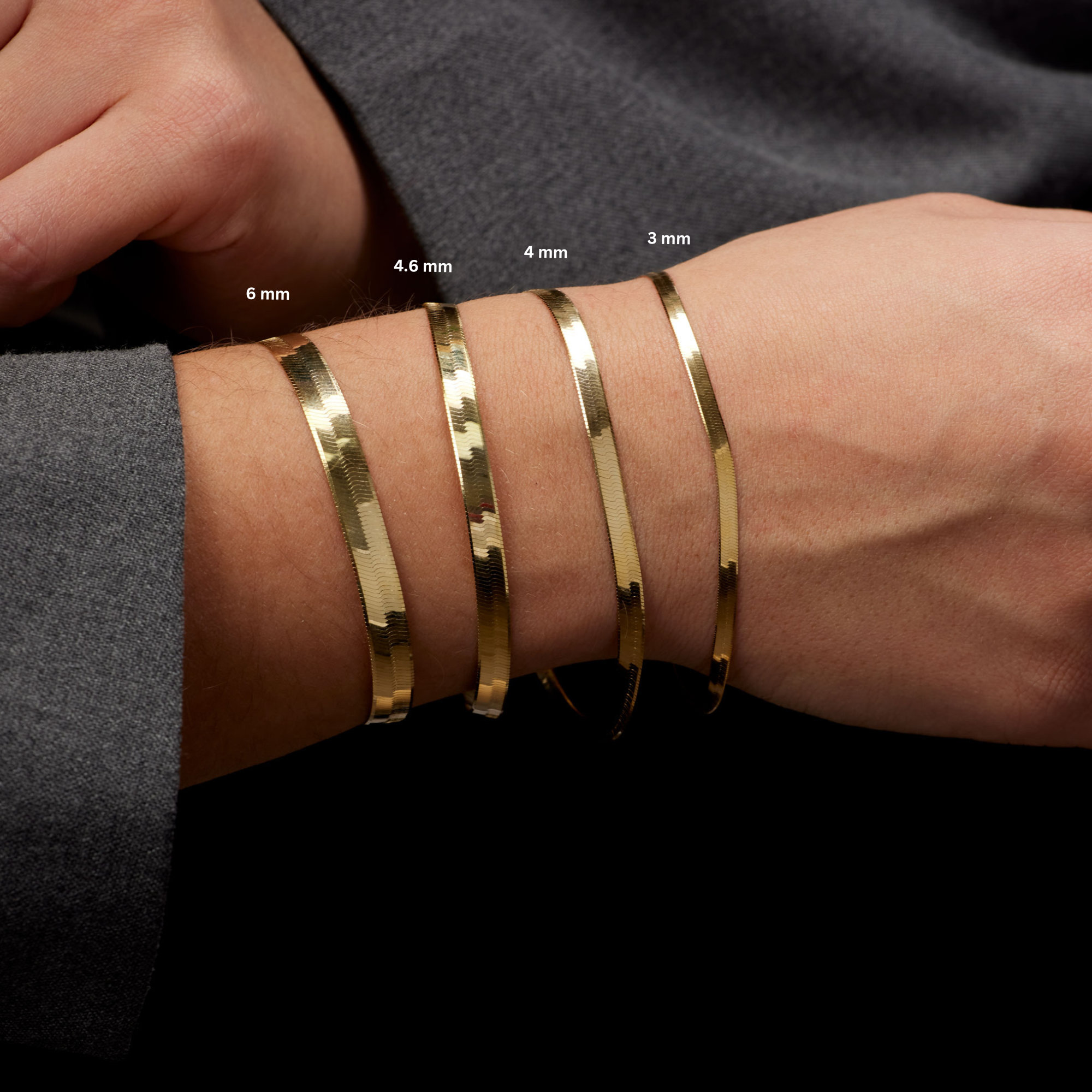 Mens gold herringbone bracelet online