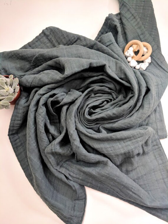 dark green swaddle blanket