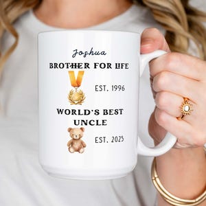 Personalised Uncle Mug, Special Uncle mug, custom mug for Uncle, Uncle coffee mug, New Uncle gift, Pregnancy Announcement Uncle Mug 046