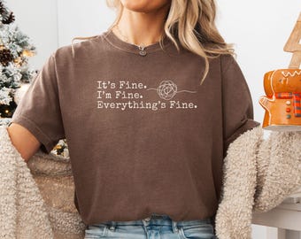 Camiseta It's Fine Comfort Colors: Camiseta introvertida sarcástica