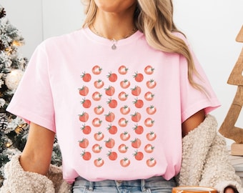 Tomato Girl Summer, Garden Shirt, Farmers Market Tshirt, Gift for Gardener, Gardening T Shirt, Vintage Aesthetic, Cottagecore Tee for Women