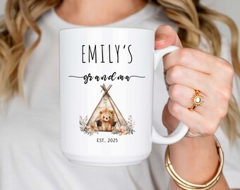 Personalized Grandma Mug: Custom Nana Gift, First Time Grandma Reveal