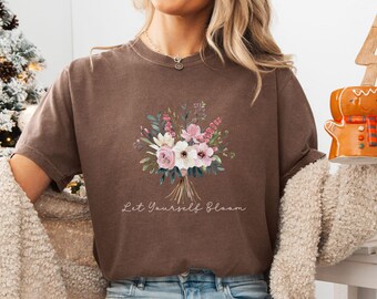 T-shirt Floral Bouquet Comfort Colors: Botanical Cottagecore-T-shirt