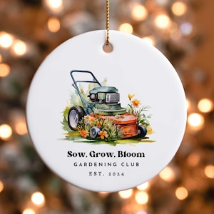 Custom Gardening Ornament, Personalized Gardening Gift, Gardening Gifts for Women, Gift For Gardener, Horticulture Christmas Ornament 259