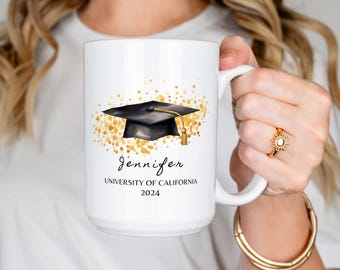 Personalised Graduation Mug For Her Graduation Doctorate Degree Gift Custom Graduate Celebration Present Girl Graduation Gift High School 03