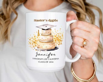 Personalised Graduation Mug For Her Graduation Doctorate Degree Gift Custom Graduate Celebration Present Girl Graduation Gift High School 05