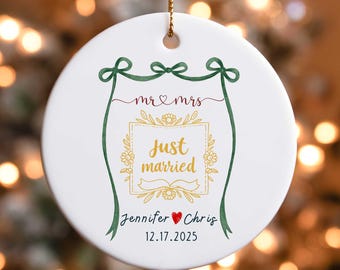 Our First Christmas As Mr and Mrs Ornament, First Christmas Married Ornament, Personalized Married Christmas Ornament, Marriage Gift O016