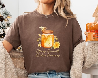 T-shirt Honey Bee: Botanical Watercolour Comfort Colors T-shirt