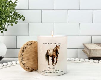 Equestrian Gift: Hand-Poured Soy Candle for Horse Lovers