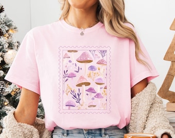 Mushroom Graphic T-Shirt: Comfort Colors Boho Tee