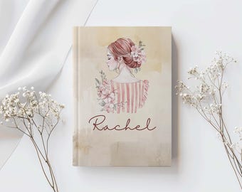 Personalized Hardcover Journal: Elegant Floral Custom Notebook